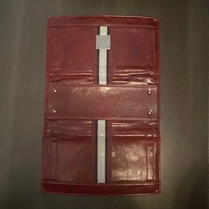 Vintage Y2K 2000s Miche Classic Shell Dark Red Black White Faux Leather